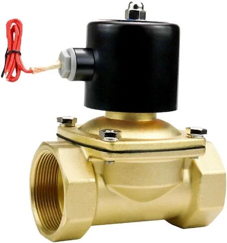2'' Normally Closed Brass Solenoid Valve 24V 12V 220V 110V Water/Gas Solenoid Valves(G-24VDC-VITON-SEAL) in Kuwait