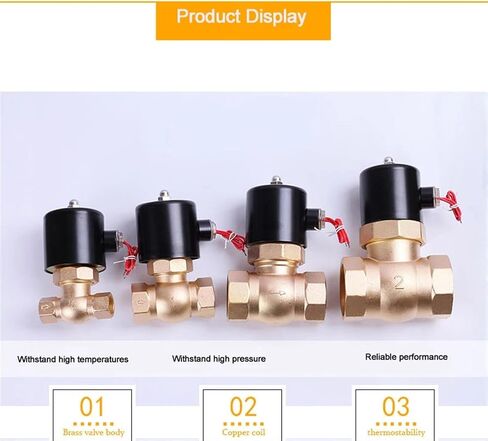 1/2" 3/4" 1" 1-1/4" 1-1/2" 2" Normally Closed Brass Steam Solenoid Valve 12VDC 24VDC 220VAC(1,24VDC) in Kuwait