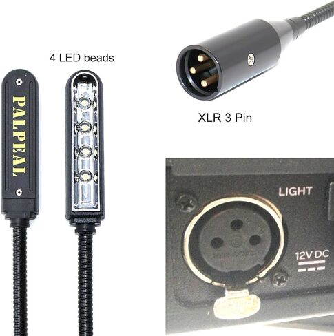 XLR 3 دبوس LED معقوفة ضوء لياماها، BEHRINGER، 22 بوصة DJ خلاط مصباح معقوفة مرن، ضوء أبيض، 12 فولت in Kuwait