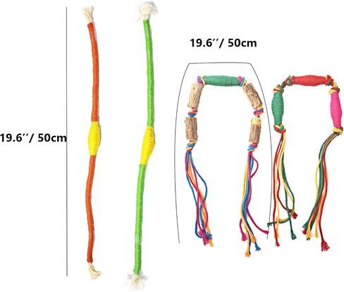IUHKBH Cat Toys, 2 PCS Chew Ropes with Refillable Natural Catnip, Safe Teeth Cleaning Toy for Indoor Kittens, Interactive Cat Nip Kitty Toys for All Breeds in Saudi Arabia