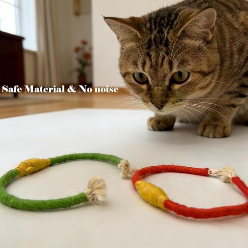 IUHKBH Cat Toys, 2 PCS Chew Ropes with Refillable Natural Catnip, Safe Teeth Cleaning Toy for Indoor Kittens, Interactive Cat Nip Kitty Toys for All Breeds in Saudi Arabia