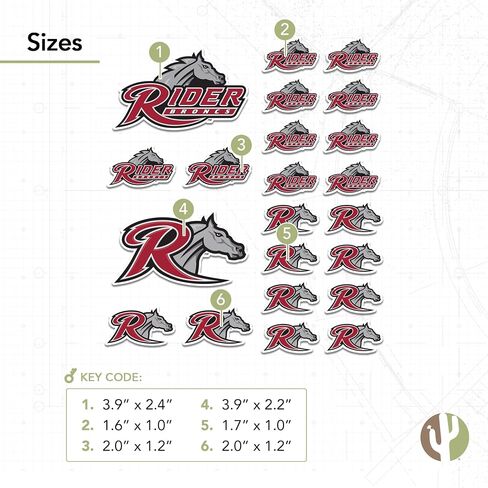 Desert Cactus Rider University Sticker Broncs Sticker Vinyl Decals Laptop Water Bottle Car Scrapbook Sheet T1 (Type 1-1) in Kuwait