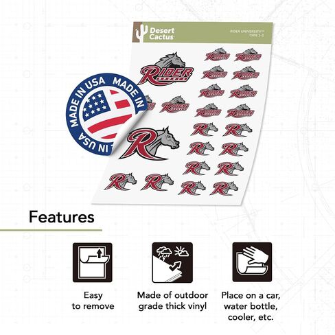 Desert Cactus Rider University Sticker Broncs Sticker Vinyl Decals Laptop Water Bottle Car Scrapbook Sheet T1 (Type 1-1) in Kuwait