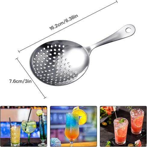 Stainless Steel Julep Strainer Akamino 4 Pack Cocktail Strainer Spoon for Drink Home Kitchen Bar in Kuwait