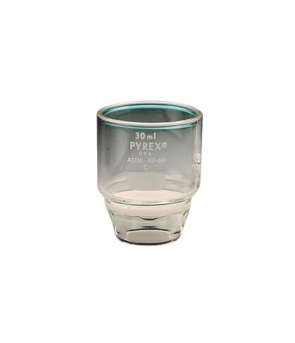 Corning Pyrex Borosilicate Glass High Form Gooch Crucible with 30mm Diameter Medium Porosity Fritted Disc, 30mL Capacity (Case of 12) in Saudi Arabia