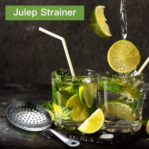 Stainless Steel Julep Strainer Akamino 4 Pack Cocktail Strainer Spoon for Drink Home Kitchen Bar in Kuwait