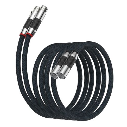 Tertullus 1 Pair 3 Pin HiFi Interconnect Cable XLR-m (Male) to XLR - F (Female) HiFi Balanced Audio Cable Microphone Cable Mic Wire (0.5m/1.64ft) in Kuwait