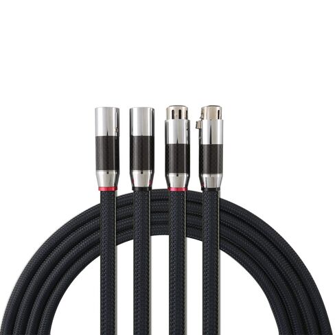 Tertullus 1 Pair 3 Pin HiFi Interconnect Cable XLR-m (Male) to XLR - F (Female) HiFi Balanced Audio Cable Microphone Cable Mic Wire (0.5m/1.64ft) in Kuwait