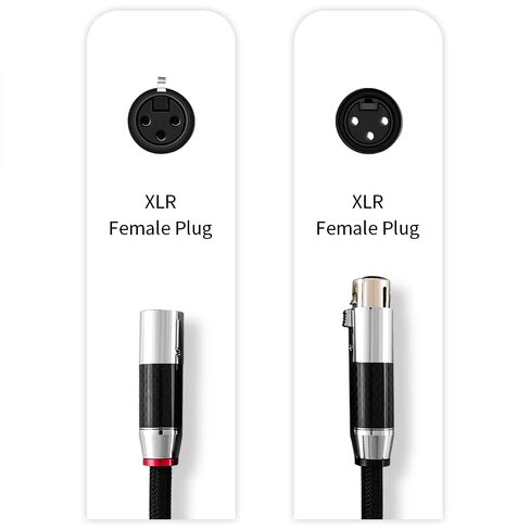 Tertullus 1 Pair 3 Pin HiFi Interconnect Cable XLR-m (Male) to XLR - F (Female) HiFi Balanced Audio Cable Microphone Cable Mic Wire (0.5m/1.64ft) in Kuwait