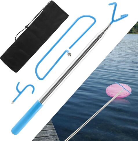 16 Feet Disc Golf Retriever Pole, Telescopic Discs Retriever with Stainless Steel Frame and Carry Bag, Extendable Disc-Golf Grabber Accessories Grabber for Tree, Bushes & Water in Kuwait