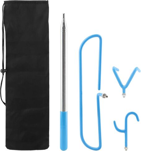 16 Feet Disc Golf Retriever Pole, Telescopic Discs Retriever with Stainless Steel Frame and Carry Bag, Extendable Disc-Golf Grabber Accessories Grabber for Tree, Bushes & Water in Kuwait
