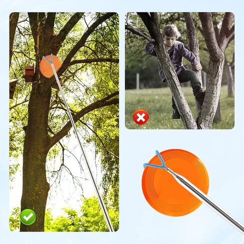 16 Feet Disc Golf Retriever Pole, Telescopic Discs Retriever with Stainless Steel Frame and Carry Bag, Extendable Disc-Golf Grabber Accessories Grabber for Tree, Bushes & Water in Kuwait