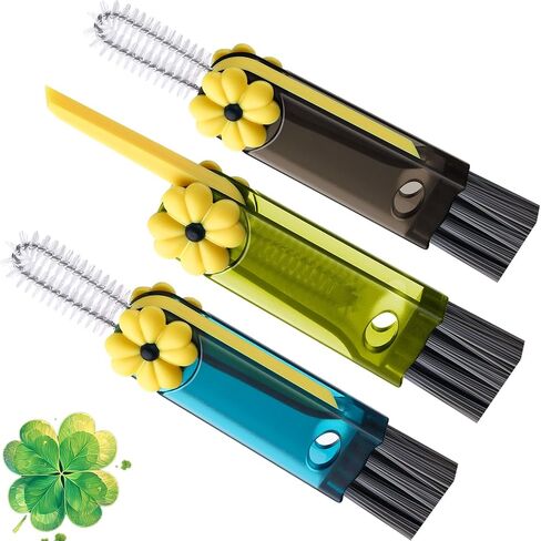 Cup Lid Gap Cleaning Brush, 3 in 1 Cup Lid Brush, Multifunctional Water Bottle Cleaning Brush, Home Kitchen Crevice Brush Tools for Tiny Cup Lid Detail, Bottle Tight Spaces Cup(3 PCS) in Saudi Arabia