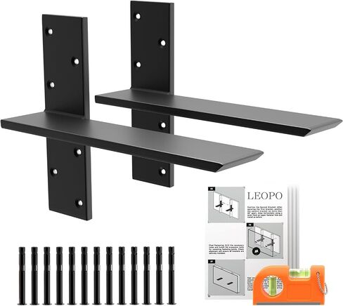 LEOPO 20" Countertop Support Brackets 2 Pack, 3/8" Thick Heavy Duty Standard Front Mounted L Countertop Support Bracket for Shelves,Bracket for Quartz/Granite/Wood/Concret/Laminate Countertops in Saudi Arabia