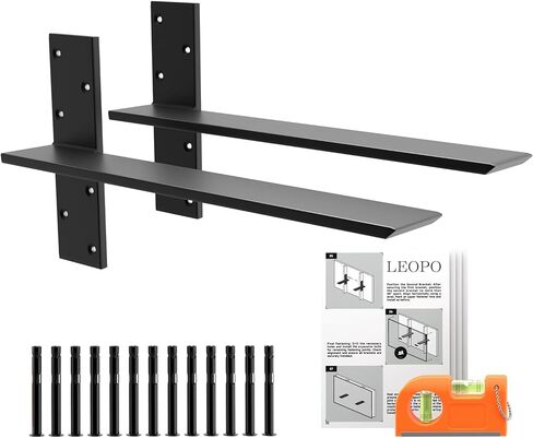 LEOPO 20" Countertop Support Brackets 2 Pack, 3/8" Thick Heavy Duty Standard Front Mounted L Countertop Support Bracket for Shelves,Bracket for Quartz/Granite/Wood/Concret/Laminate Countertops in Saudi Arabia