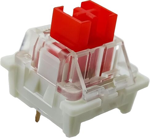 مفاتيح OutemuRed 3-Pin 45gf Linear/RGB/DIY قابلة للاستبدال/مفاتيح مقاومة للغبار للوحة مفاتيح الألعاب الميكانيكية MX (أحمر، 90 قطعة) in Kuwait