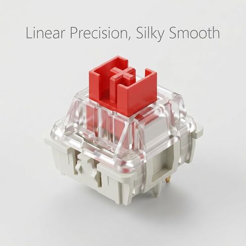 مفاتيح OutemuRed 3-Pin 45gf Linear/RGB/DIY قابلة للاستبدال/مفاتيح مقاومة للغبار للوحة مفاتيح الألعاب الميكانيكية MX (أحمر، 90 قطعة) in Kuwait