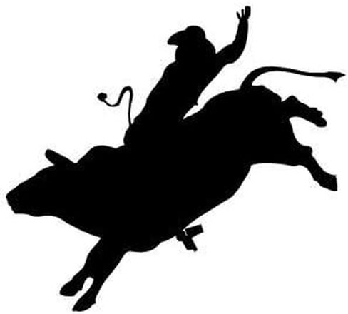 Cool Cowboy Rodeo Bull Rider Sticker - Sticker Graphic - Auto, Wall, Laptop, Cell, Truck Sticker for Windows, Cars, Trucks in Kuwait