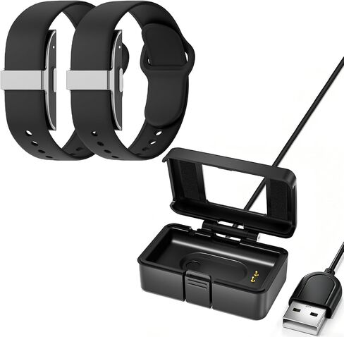 عبوتان من حزام السيليكون + شاحن متوافق مع فرقة Hume Band، وحزام ناعم قابل للتعديل ومجموعة حافظة قاعدة شحن مغناطيسية in Kuwait