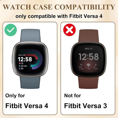 حزام بلينغ، متوافق مع Fitbit Versa 4/Sense 2 مع حافظة ماسية، حزام أنيق قابل للتعديل للنساء يمكن ارتداؤه يوميًا لساعة Fitbit الذكية in Kuwait