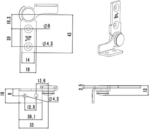 90 Degree Arbitrary Stop Hinge,304 Stainless Steel Torque Shaft Hinge2.0 N.M,for Household Appliance Doors, Cabinet Doors, Makeup Mirror cabinets, cabinets, Folding Tables, Windows, Boxes,Silver in Kuwait