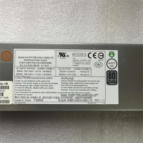 1pc PWS-1K68A-1R 1600W 1U Redundant Power Supply in Kuwait