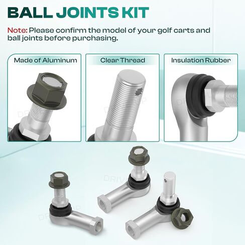 DRIVE UP Golf Cart Tie Rod, Ball Joints and Rack Pinion Drag Link Kit for Club Car DS, Carryall, Turf, Villager 2009-Up Gas and Electric Golf Carts, OEM 103354701 103653401 102022601 102022602 in Saudi Arabia