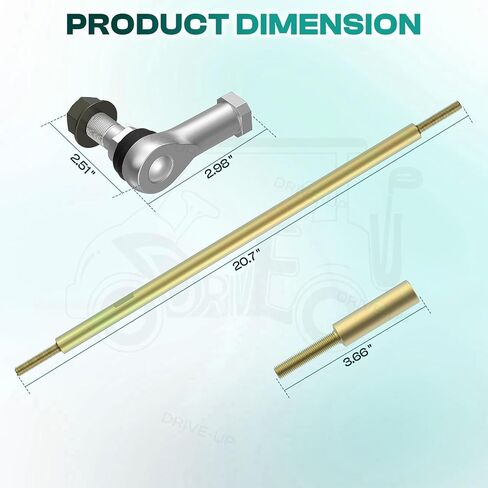 DRIVE UP Golf Cart Tie Rod, Ball Joints and Rack Pinion Drag Link Kit for Club Car DS, Carryall, Turf, Villager 2009-Up Gas and Electric Golf Carts, OEM 103354701 103653401 102022601 102022602 in Saudi Arabia