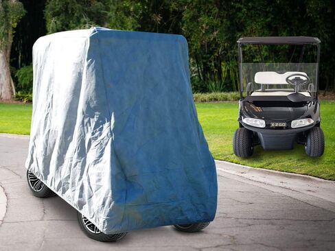 غطاء عربة الجولف عالي التحمل مقاوم للماء من CarsCover 2 أغطية للركاب لـ EZ Go 2Five 2 / Freedom/RXV/TXT/MPT 800 in Kuwait