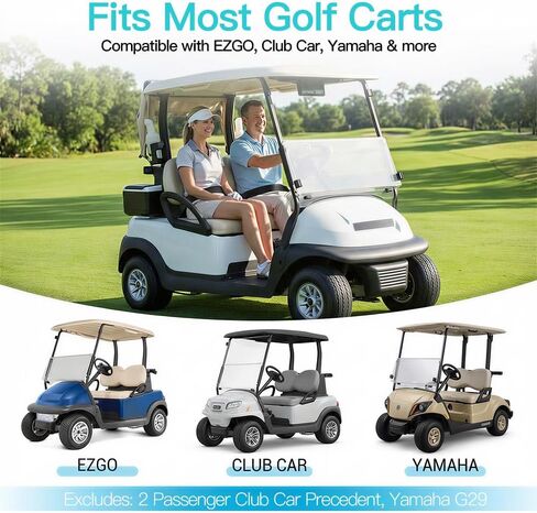 Retractable Golf Cart Seat Belt Kit 2 Pack, 53" Adjustable Universal Fit | Designed for a secure fit with retractable straps. Fits golf carts, go karts and utility carts. Mounting bracket not included in Saudi Arabia