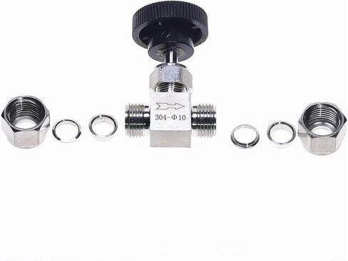 Adjustable Needle Valve O.D 6 Tube Stainless Steel 304 High Pressure Straight Card Set Crane in Kuwait