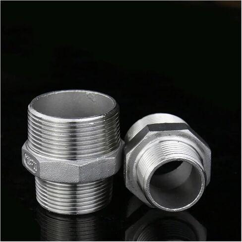 1/8 "1/4" 3/8 "1/2" 3/4 "1" 2 "3" 4 "BSP NPT ذكر المخفض الحلمة السداسية 304 الفولاذ المقاوم للصدأ تركيب الأنابيب موصل المقرنة (BSPT SS304،3 إلى 2 بوصة_15) تركيبات السباكة in Kuwait