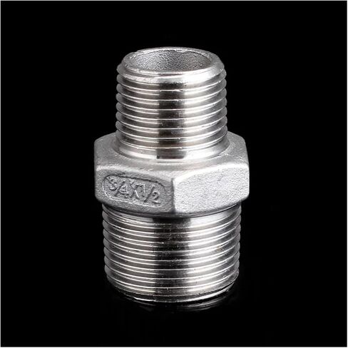 1/8 "1/4" 3/8 "1/2" 3/4 "1" 2 "3" 4 "BSP NPT ذكر المخفض الحلمة السداسية 304 الفولاذ المقاوم للصدأ تركيب الأنابيب موصل المقرنة (BSPT SS304،3 إلى 2 بوصة_15) تركيبات السباكة in Kuwait