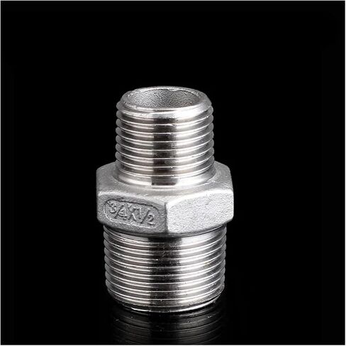 1/8 "1/4" 3/8 "1/2" 3/4 "1" 2 "3" 4 "BSP NPT ذكر المخفض الحلمة السداسية 304 الفولاذ المقاوم للصدأ تركيب الأنابيب موصل المقرنة (BSPT SS304،3 إلى 2 بوصة_15) تركيبات السباكة in Kuwait