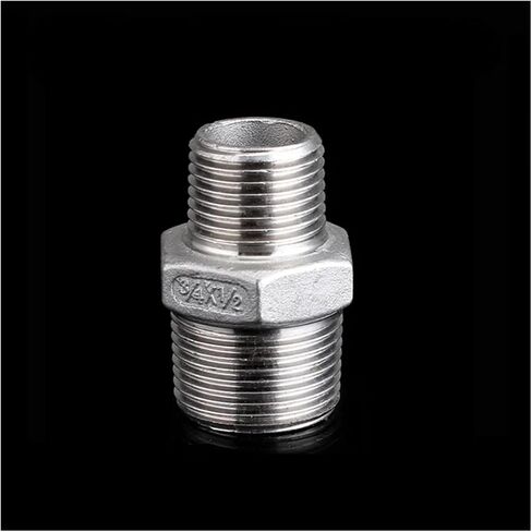 1/8 "1/4" 3/8 "1/2" 3/4 "1" 2 "3" 4 "BSP NPT ذكر المخفض الحلمة السداسية 304 الفولاذ المقاوم للصدأ تركيب الأنابيب موصل المقرنة (BSPT SS304،3 إلى 2 بوصة_15) تركيبات السباكة in Kuwait