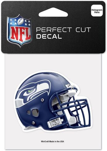 ملصق ملون من NFL Seattle Seahawks 95771012، مقاس 10.16 سم × 10.16 سم، أسود in Kuwait