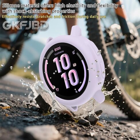 Compatible for Garmin Bounce 2 Screen Protector & Case ，HD Tempered Glass Protective Film and Silicone Soft Cases Anti-Scratch, Ultra-Thin(Pack of 3+2) in Kuwait