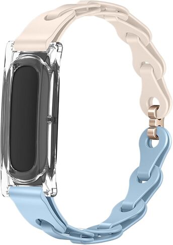Band For Fitbit Air Watch Strap, Silicone Wristband, and PC Protective Case (Split-Style, 204mm Adjustable Wristband) in Kuwait