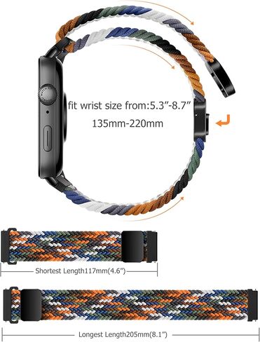 أربطة مغناطيسية مضفرة من النايلون متوافقة مع ساعة HuaweiH Watch Fit 3/Fit 4/Fit 4 Pro، سوار بديل رياضي من النايلون الناعم للنساء والرجال in Kuwait