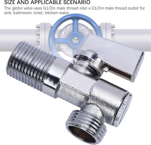 LiebeWH Angle Stop Valve Brass 1/4 Quarter Turn G1/2in Toilet Water Valve for Sink Bathroom Kitchen in Kuwait