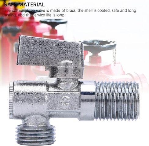 LiebeWH Angle Stop Valve Brass 1/4 Quarter Turn G1/2in Toilet Water Valve for Sink Bathroom Kitchen in Kuwait