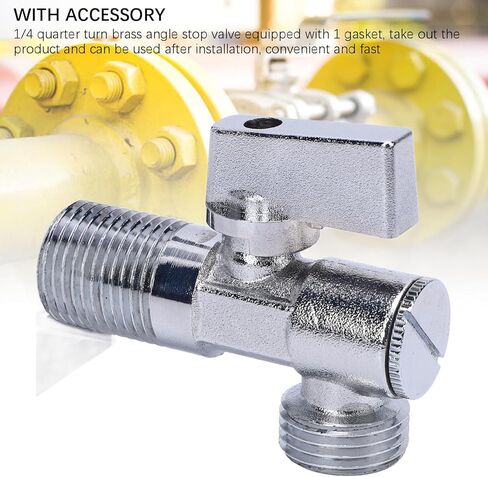 LiebeWH Angle Stop Valve Brass 1/4 Quarter Turn G1/2in Toilet Water Valve for Sink Bathroom Kitchen in Kuwait