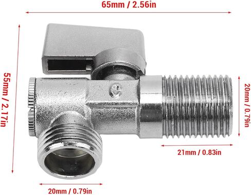 LiebeWH Angle Stop Valve Brass 1/4 Quarter Turn G1/2in Toilet Water Valve for Sink Bathroom Kitchen in Kuwait
