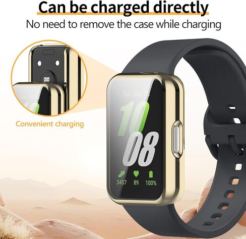 عبوة من 4 قطع لهاتف Samsung Galaxy Fit 3، حافظة حماية للشاشة، ممتص للصدمات ناعم من مادة TPU بتغطية كاملة وملحقات حماية in Kuwait