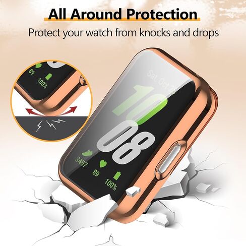 عبوة من 4 قطع لهاتف Samsung Galaxy Fit 3، حافظة حماية للشاشة، ممتص للصدمات ناعم من مادة TPU بتغطية كاملة وملحقات حماية in Kuwait