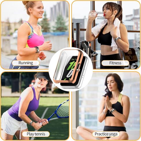 عبوة من 4 قطع لهاتف Samsung Galaxy Fit 3، حافظة حماية للشاشة، ممتص للصدمات ناعم من مادة TPU بتغطية كاملة وملحقات حماية in Kuwait