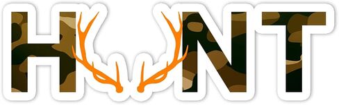 Hunt Camo Antlers Vinyl Sticker Auto Car Truck Wall Laptop | Sticker | 5.5" Wide in Kuwait