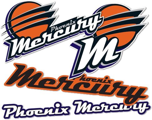 ملصق من الفينيل لرابطة كرة السلة الوطنية للسيدات من Desert Cactus Phoenix Mercury WNBA مرخص رسميًا من الفينيل ملصق زجاجة مياه للكمبيوتر المحمول ودفتر قصاصات السيارة (النوع 2) in Kuwait