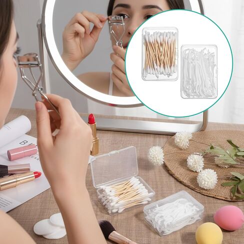 قطعتان من حامل أعواد القطن للسفر، حقيبة أدوات تنظيف الأسنان، حاملات خيط تنظيف الأسنان الصغيرة المحمولة، صناديق أعواد قطنية، حقيبة تخزين للسفر، حامل أعواد أسنان الأسنان لبراعم القطن، ربطات شعر، خيط تنظيف الأسنان in Kuwait
