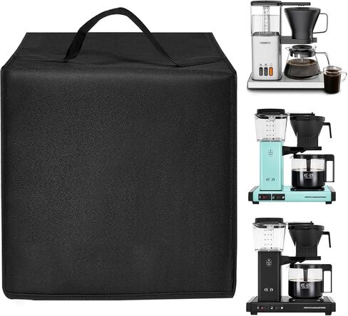 غطاء ماكينة صنع القهوة لماكينة القهوة Technivorm Moccamaster 53930 KBGV سعة 10 أكواب بوزن 40 أونصة، غطاء حماية سميك مقاوم للماء من النايلون، أسود (أزرق) in Kuwait